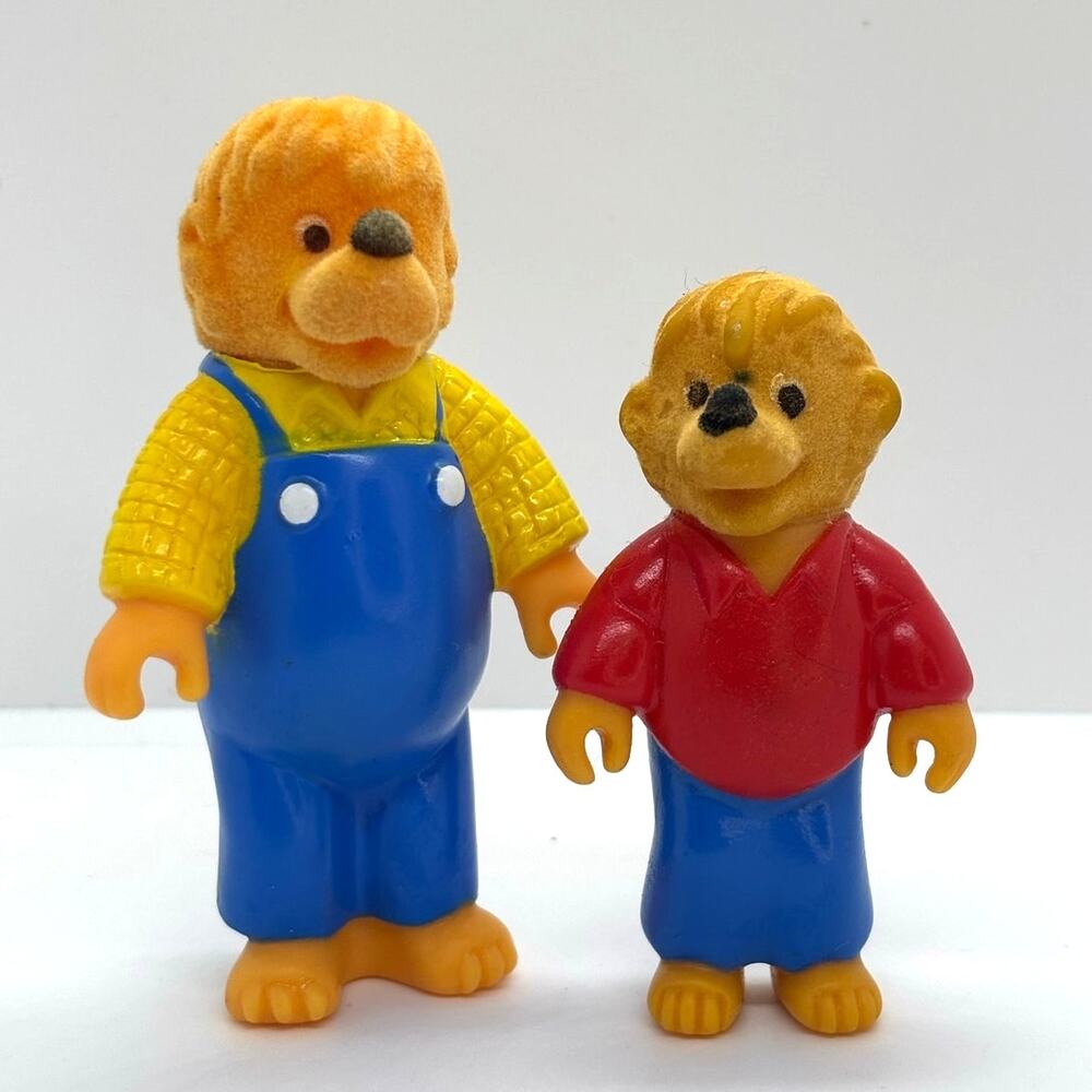 VTG 1986 Berenstain Bears Papa & Brother Bear Mini Figures McDonalds HM